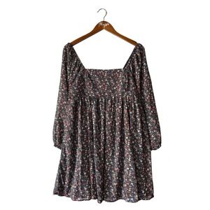 Lucky Brand Long Sleeve Empire Waist Mini Dress